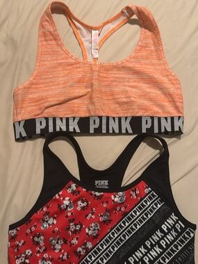 PINK Sports bra bundle size large